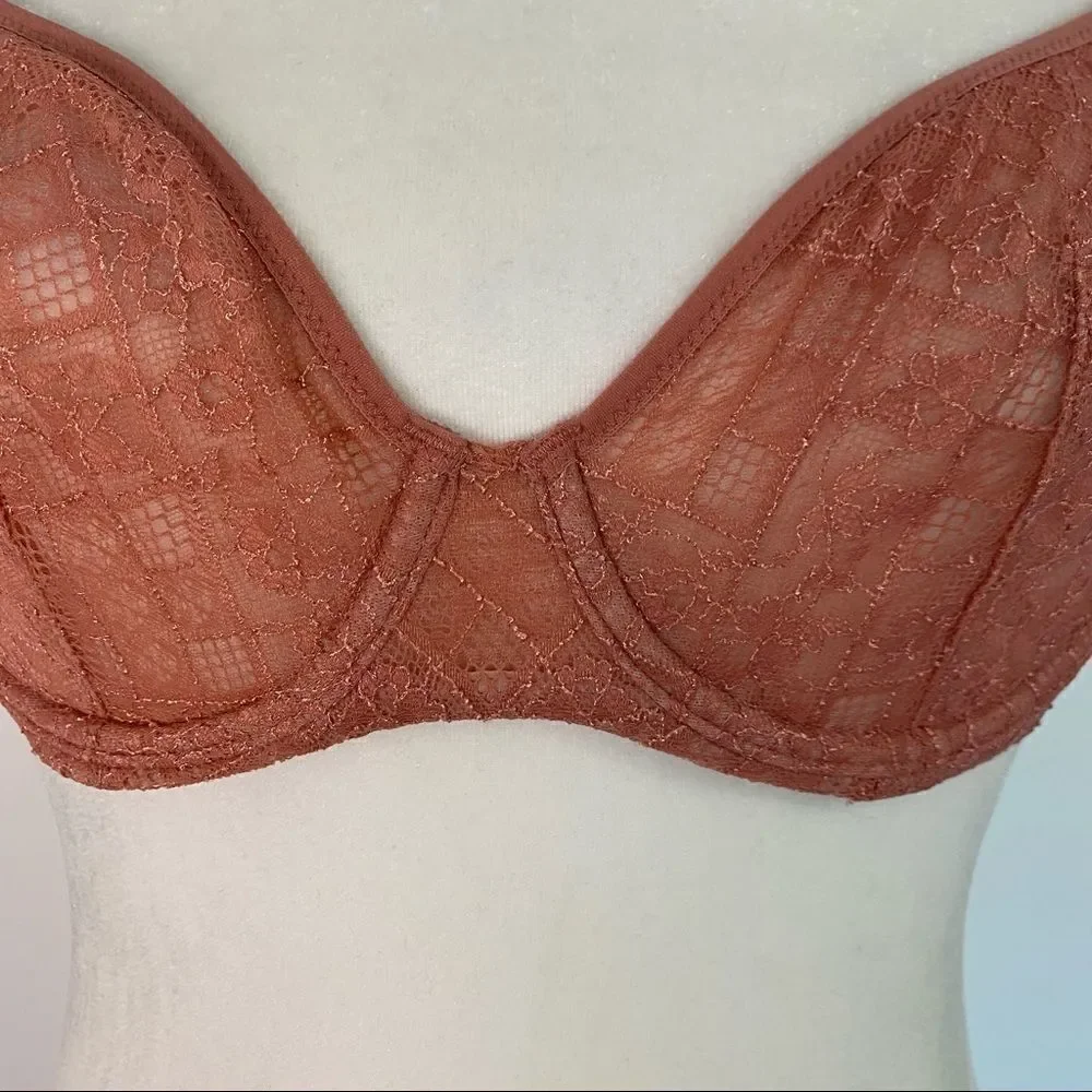 Victoria’s Secret unlined lace Demi, underwire 34C